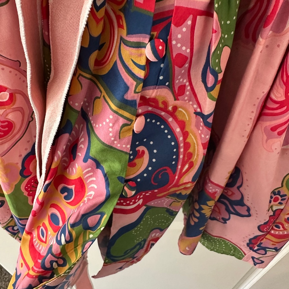 Floral Long Sleeve Dress - Pink and Multicolor - Picture 8 of 12